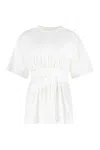 Mm6 Maison Margiela Crew-neck Cotton T-shirt Elastic Waistband