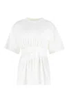 Mm6 Maison Margiela Crew-neck Cotton T-shirt Elastic Waistband