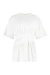 Mm6 Maison Margiela Crew-neck Cotton T-shirt Elastic Waistband