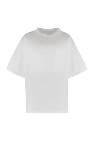 Mm6 Maison Margiela Cotton Crew-neck T-shirt In White