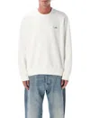 Mm6 Maison Margiela Cotton Crewneck Sweatshirt With Numeric Logo In White