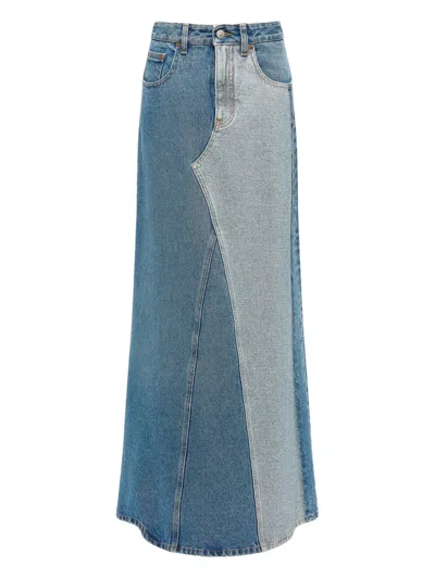 Mm6 Maison Margiela Cotton Denim Skirt