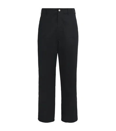 Mm6 Maison Margiela Cotton Double-knee Trousers In Black