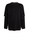 MM6 MAISON MARGIELA MM6 MAISON MARGIELA COTTON DOUBLE-SLEEVE T-SHIRT