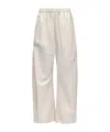 Mm6 Maison Margiela Cotton Flared Trousers In White