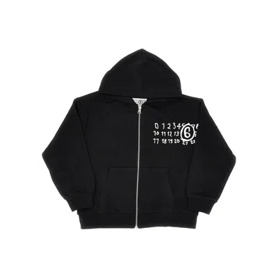 Mm6 Maison Margiela Cotton French Terry Hoodie Kids In Black