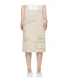 Mm6 Maison Margiela Cotton Gabardine Midi Cargo Skirt In White