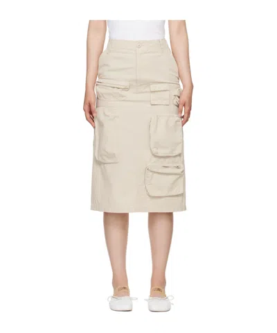 MM6 MAISON MARGIELA MM6 MAISON MARGIELA SINGLE STITCH-LOGO MIDI CARGO SKIRT