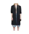 Mm6 Maison Margiela Black Cotton Gabardine Trench Coat In Black
