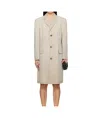 Mm6 Maison Margiela Beige Cotton Gabardine Trench Coat In Burgundy