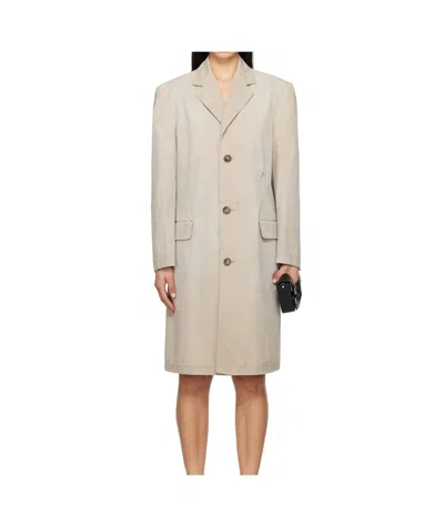 Mm6 Maison Margiela Cotton Gabardine Trench Coat