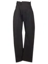 Mm6 Maison Margiela Cotton Gabardine Trousers In Black
