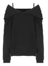 Mm6 Maison Margiela Cotton Hoodie In Black