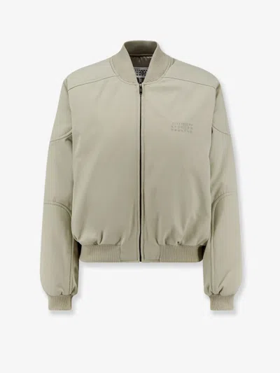 Mm6 Maison Margiela Cotton Jacket With Numeric Signature Detail In Neutral