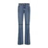 Mm6 Maison Margiela Straight-leg Jeans With Straps Embellishments In Blue