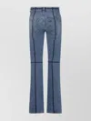 Mm6 Maison Margiela Straight-leg Jeans With Straps Embellishments In Blue
