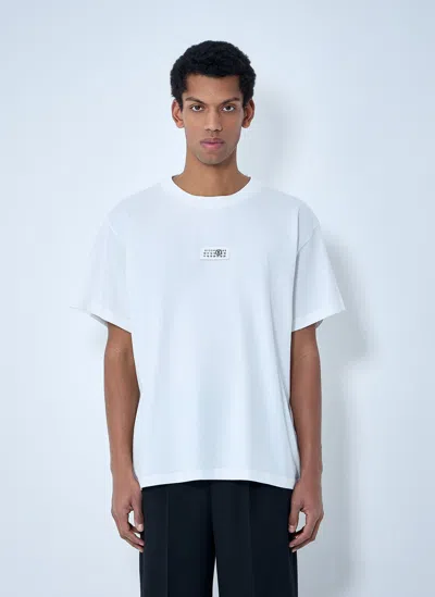 Mm6 Maison Margiela Mm6 By Maison Margiela Minimalist Logo Short Sleeve T-shirt In White