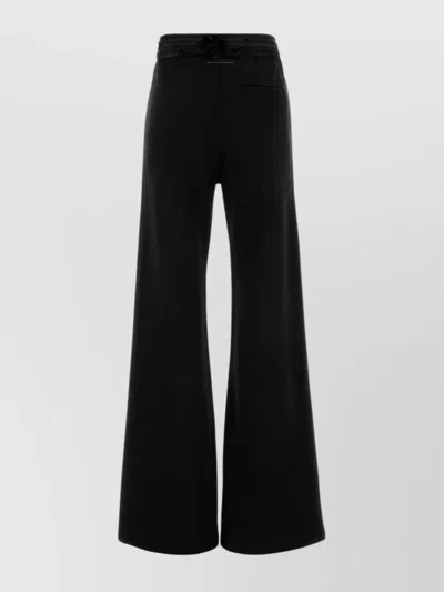 Mm6 Maison Margiela Cotton Joggers With Back Pocket And High Waist
