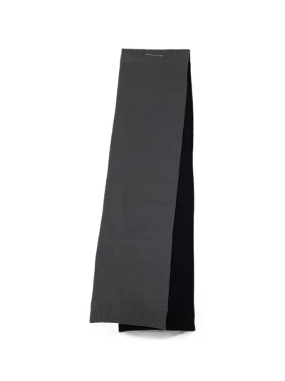 Mm6 Maison Margiela Cotton Knit Scarf In Burgundy
