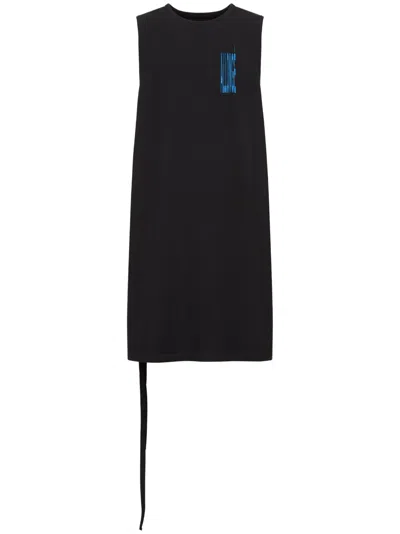 Mm6 Maison Margiela Cotton Long Tank Top In Black