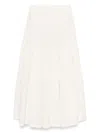 Mm6 Maison Margiela Cotton Maxi Skirt In White