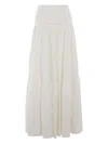 Mm6 Maison Margiela Cotton Maxi Skirt In White
