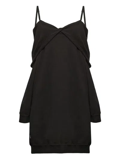 Mm6 Maison Margiela Cotton Mini Dress In Black