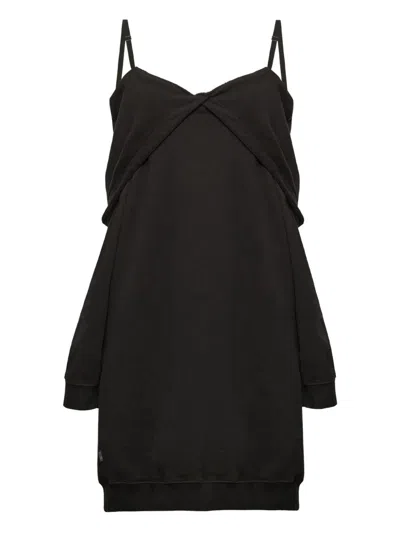 Mm6 Maison Margiela Cotton Mini Dress In Black