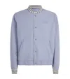 Mm6 Maison Margiela Cotton Numeric Print Bomber Jacket In Blue