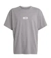 Mm6 Maison Margiela Light Grey T-shirt With Numeric Signature Patch In Gray