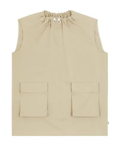 Mm6 Maison Margiela Cotton Poplin Mini Dress In Nude