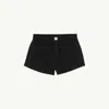 Mm6 Maison Margiela Cotton Poplin Shorts In Black