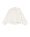 Mm6 Maison Margiela Mm6 By Maison Margiela Cropped White Shirt In White