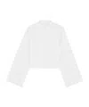 Mm6 Maison Margiela Mm6 By Maison Margiela Cropped Cotton Shirt With Front Button Closure In White