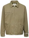 Mm6 Maison Margiela Distressed Denim Jacket In Green