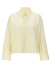 Mm6 Maison Margiela Mm6 By Maison Margiela Cotton Shirt With Front Logo Print In Neutral