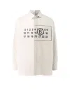 Mm6 Maison Margiela Numeric Signature Print Asymmetric Shirt