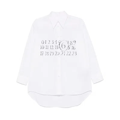 Mm6 Maison Margiela Cotton Shirts In White