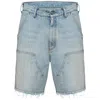 Mm6 Maison Margiela Numbers-motif Denim Shorts