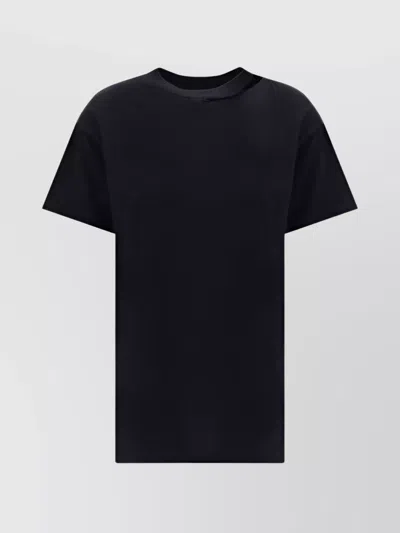 Mm6 Maison Margiela Cotton Sleeve Detail T-shirt In Black