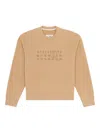 Mm6 Maison Margiela Cotton Sweatshirt In Gold