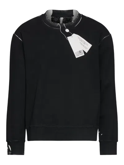 Mm6 Maison Margiela Klassisches Sweatshirt In Black