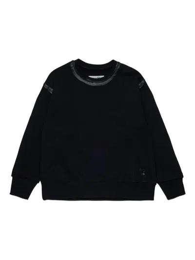 Mm6 Maison Margiela Kids' Cotton Sweatshirt In Black