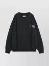 Mm6 Maison Margiela Numeric Logo Print Crewneck Sweatshirt In Black