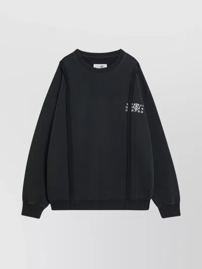 MM6 MAISON MARGIELA COTTON SWEATSHIRT NUMERIC LOGO