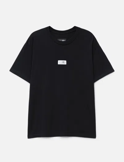 Mm6 Maison Margiela Black Round Neck Graphic T-shirt