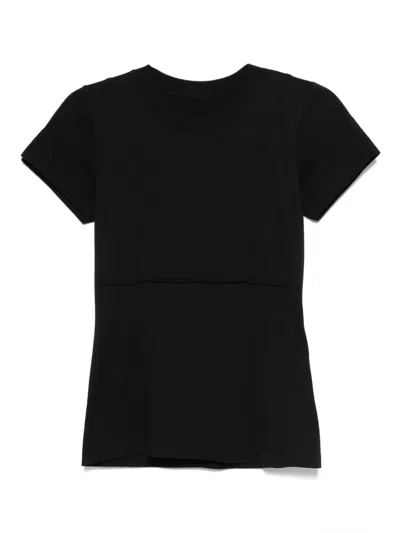 Mm6 Maison Margiela Cotton T-shirt In Black