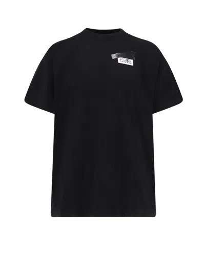 Mm6 Maison Margiela Cotton T-shirt In Black