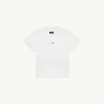 Mm6 Maison Margiela Mm6 By Maison Margiela Minimalist Logo Short Sleeve T-shirt In White