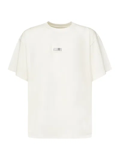 Mm6 Maison Margiela Cotton T-shirt With Logo In White